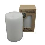Candle Pillar White 5X8CM