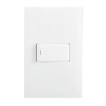 1 Lever Light Switch 4X2 Wall Plate 1 Way Or 2 Way Switch Black White - White 2 Way