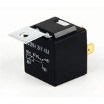 Automotive Relay 40A Dc 12V 24V Black Silver Alloy Contacts 4P 5P Pin Waterproof For Headlight Ac Battery Control 40A DC24V 5P