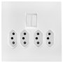 Eurolux Socket Topaz White 4X2 Pin 4X4