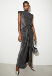 Turtleneck Metallic Knit Top - Black & Silver