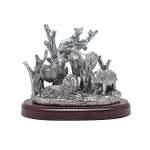 Big 5 On Plinth Ornament Silver