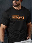 Men's Casual Crew Neck T-Shirt With "retired" Print Male Clothes For Summer