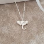 Esmerelda 925 Sterling Silver Dainty Elephant Necklace 14X12MM 45CM Chain