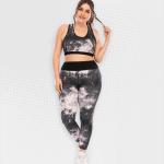 Plus Size Ladies Grey Galaxy Leggings - XXL