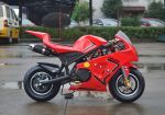 Limited Edition 50CC Race Frame Pocket Bike - Red With White Stripes