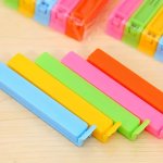 10PCS Food Bag Chip Clips Portable Food Fresh-keeping Sealing Clamp Reusable Moisture-proof And Dust-proof Clamp For Various Pla