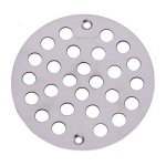TRUSTMI 4 Inch Screw-in Shower Drain Cover Replacement Floor Strainer Brushed Stainless