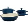 Fine Living - Lifestyle Cast Iron Set - 5 Piece - Teal