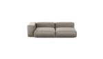 Two Module Chaise Sofa - Velvet - Stone - 241CM X 115CM