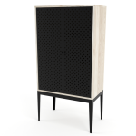 Holly Drinks Cabinet Steel Doors - Ash