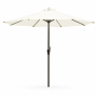 2.7M Patio Umbrella Outdoor Sun Umbrella Round Garden Parasol With Crank