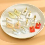 Hollow Rectangle Shape Acrylic Dangle Earrings Daily Wear Accessories Trendy Gift For Women Girls Daily Casual