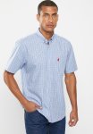 Polo Men Multi Gingham Short Sleeve Shirt - Blue