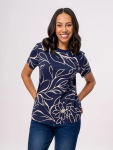 Floral Print Cotton T-Shirt - S Assorted