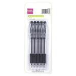 Simple Choice Ball Point Click Pen 5PK Black