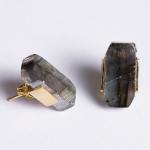18CT Gold Labradorite Gemstone Earrings - Labradorite
