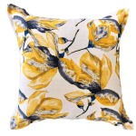 Amber Magnolia Scatter Cushion - Double-sided Print Feather Inner