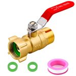 Ceaeso Brass Garden Hose Shut Off Valve Full Flow No Restricted-flow Water Shut-off Connector 3 4" Ght X 3 4" Ght Garden Hose Fu
