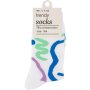 Clicks Trendy Socks White With Multi Curve 3-6