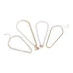 White Pearl Statement Necklace Set