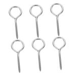 Childweet 6PCS Heavy Duty Stainless Steel Self-tapping Eye Screw Hooks M6X90MM For Hanging Ceiling Hooks For Industrial Garden A