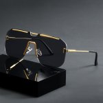 Men's Rimless Metal Fashion Glasses - Novelty Design For Casual & Outdoor Wear With Anti-reflective PC Lenses