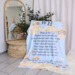 Personalised Fleece Blanket Construction Light Blue