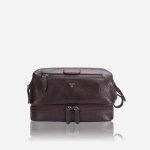 BRANDO Kudu Genuine Leather Wash Bag Brown