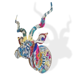 MINI Kudu Head With Tribal Print