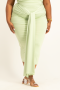 Savannah Wrap Tie Detail Skirt - Smoke Green - 2XL