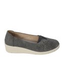 Ladies Cushion Walk Casual Slip Ons - 9 Grey