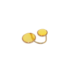 Double Bubble Citrus Acrylic Ring - 54 Yellow Transparent