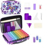 Zoretco Diamond Painting Storage Case 60 Slots Portable Diamond Art Kits With Accessories For Craft Rhinestones & Jewelry Beads