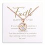 Elegant Mustard Seed Mountain Necklace 1PC Rose Golden/silvery Delicate Faith-inspired Jewelry With Inspirational Card Gift For Her