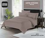 Simon Baker 300TC 100% Egyptian Cotton Flat Sheet XL Mocha Various Sizes - Single three Quarter XL 180CM X 270CM Mocha