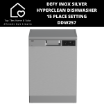 Defy Inox Silver Hyperclean Dishwasher - 15 Place Setting DDW257