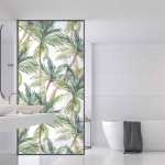 Palm Cocktail Frosted Shower Vinyl Panel Sticker