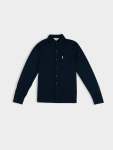 Double Knit Interlock Long Sleeve Shirt - Navy - Navy XXL