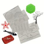 1PC Lace Silicone Mold Chocolate Candy 3D Hollow Fishbone Candy Mold Food Cooking Meals Decorations Fondant Mold Clay Molds