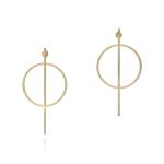 Celestial Bar Earrings - 18KT Yellow Gold Vermeil