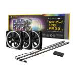 Antec Prizm 120MM Argb Case Fan 3 Pack With Controller And 2 LED Strips