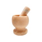 Marble Mortar & Pestle Natural Stone Spice Grinder Set