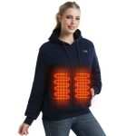 Vokora Heated Hoodie For Women And Men With 12000 Mah 7.4V Rechargeable Battery Men's Heated Sweatshirt Unisex Pullover 6 Heatin