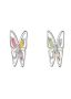 S925 Sterling Silver Colorful Cubic Zirconia Butterfly Stud Earrings