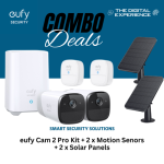 Cam 2 Pro Kit + 2 X Motion Senor + 2 X Solar Panel Bundle
