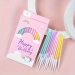 1SET Threaded Candles Happy Birthday Long Candles Colorful Party Activities Creative Thin Long Candles Children's Year Cake Cand