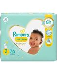 Pampers Premium Care Newborn Size 2 3-8 Kg 76 Nappies Airflow Skin Comfort