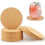 5/10PCS Cup Coasters Tea Coffee Mug Drinks Holder For Rv Kitchen Natural Wooden Mat Tableware Round Drink Coaster