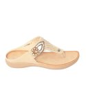 Ladies Savoy LQK3168 Thong Wedge Sandal - 9 Taupe